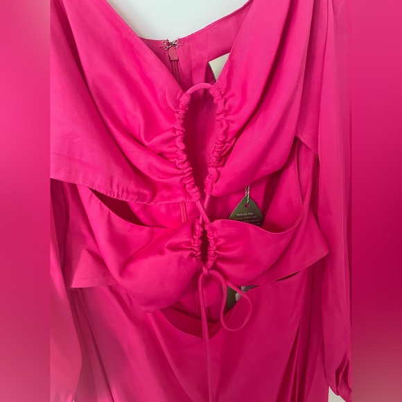 NWT FARM Rio Pink Cutout Maxi Dress - Picture 6 of 7